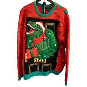 T-Rex Ugly Christmas Sweater - Blizzard Bay - Sz. L